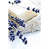 Bar of natural aromatherapy soap with dried lavender