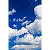 Background of blue sky with white clouds