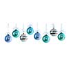 Various Christmas decoration hanging isolated on white