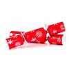Two red Christmas crackers isolated on white