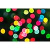 Out of focus multicolored Christmas light background