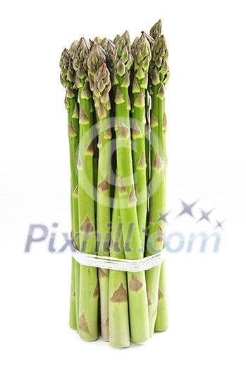 Close up of fresh green organic asparagus