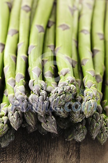 Close up of fresh green organic asparagus