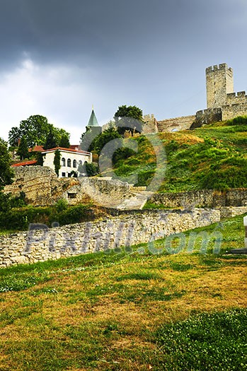Walls and towers of Kalemegdan fortress in Belgrade Serbia Walls and towers of Kalemegdan fortress in Belgrade Serbia