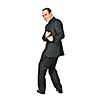 Happy businessman in a suit pointing at the viewer isolated on white background