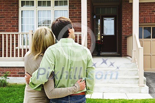 Young happy couple shopping for new home Young happy couple shopping for new home