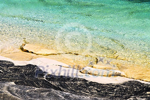 Rock and clear water at shore of Georgian Bay Ontario Rock and clear water at shore of Georgian Bay Ontario