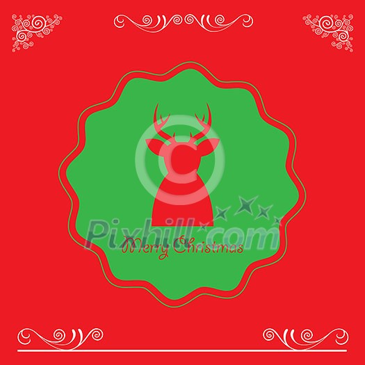 vector vintage merry christmas badges and label 