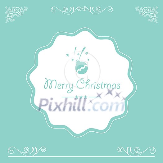 vector vintage merry christmas badges and label 