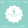 vector vintage merry christmas badges and label 