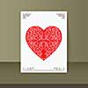 vector heart vintage card design 