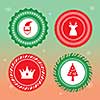 vector template christmas label set 