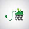 green home power efficiency vector icon  