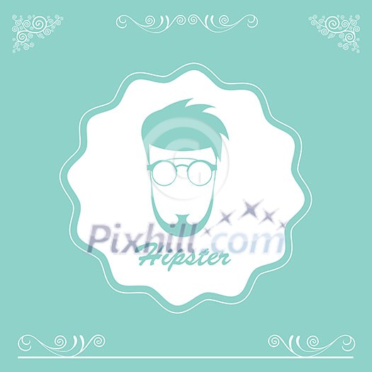 vector character cartoon hipster style vector character cartoon hipster style