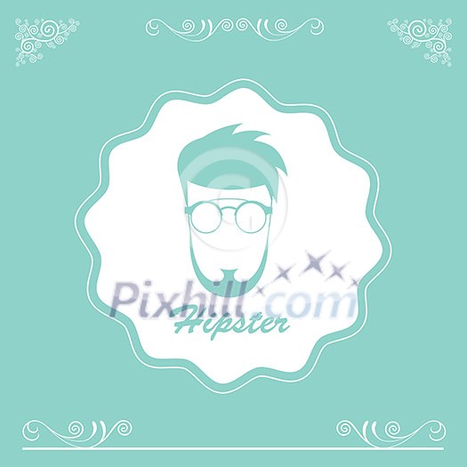 vector character cartoon hipster style  