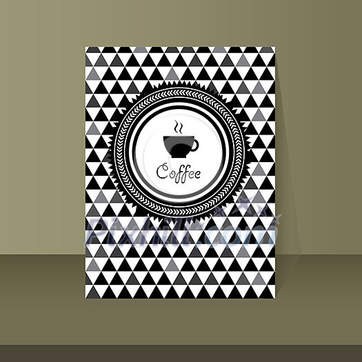 vector coffee card vintage design  