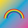 vector color of rainbow on graphic background 