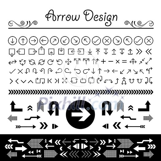 vector arrow sign icon set 