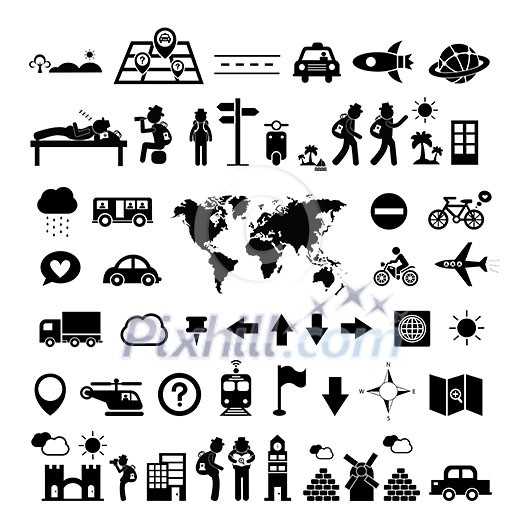 traveler explorer icon on white background traveler explorer icon on white background