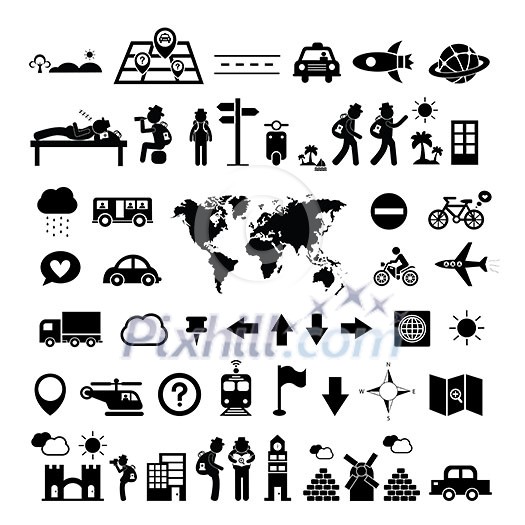 traveler explorer icon on white background 