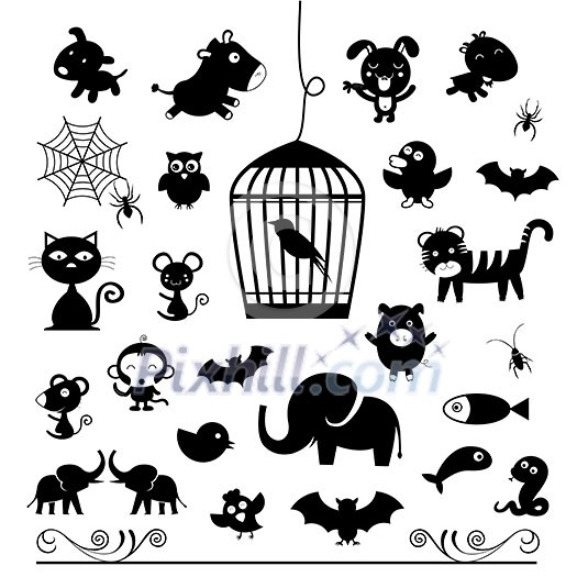 vector animal symbol on white background vector animal symbol on white background