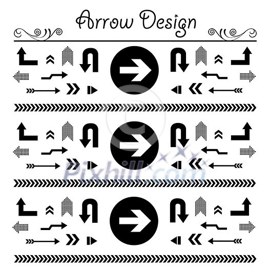 vector arrow sign icon set 