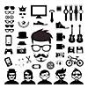 vector hipster style elements and icons set   