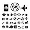 vector basic icon set for airport 