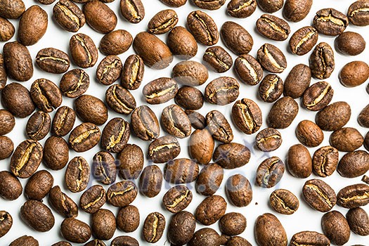 Coffee beans isolated on white