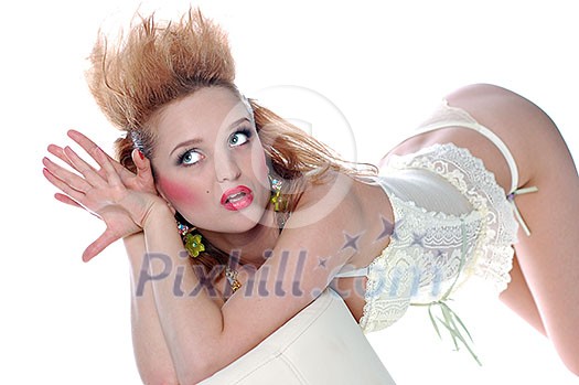 Girl posing in studio Girl posing in studio