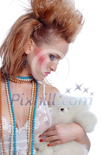 Girl with teddy Girl with teddy