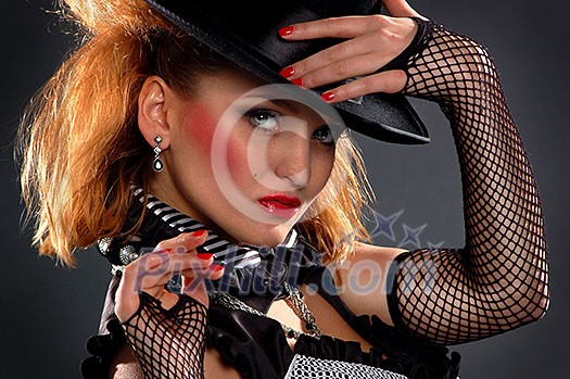 Elegance woman with hat Elegance woman with hat