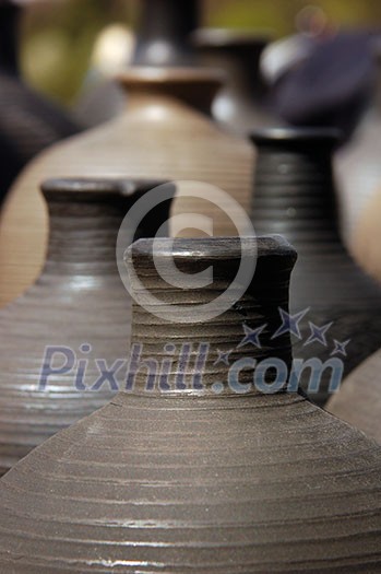 Hand made clay jugs Hand made clay jugs