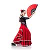 young woman dancing flamenco isolated on white