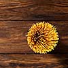 italian spaghetti on wooden background. Top view