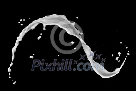 milk splash isolated on black milk splash isolated on black