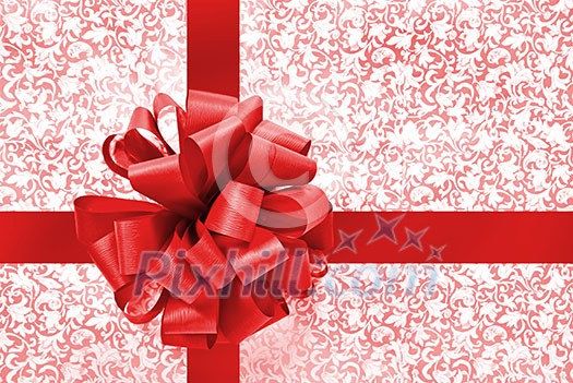 Red bow and ribbon Red bow and ribbon