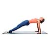 Beautiful sporty fit yogini woman practices yoga asana purvottanasana - upward-facing plank full pose isolated on white background