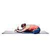 Young beautiful sporty fit woman doing Ashtanga Vinyasa Yoga asana Janu sirsasana A - head-to-knee pose A isolated on white