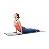 Beautiful sporty fit yogini woman practices yoga asana urdhva mukha svanasana - upward facing dog pose isolated on white