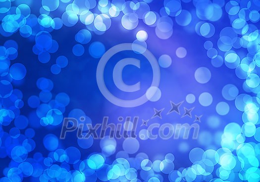 Abstract background blue image with bokeh lights Abstract background blue image with bokeh lights