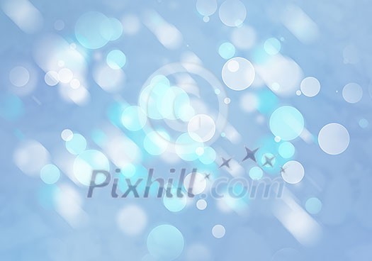 Abstract background blue image with bokeh lights