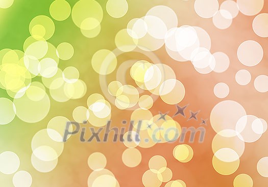 Abstract background yellow image with bokeh lights