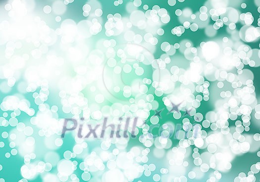 Abstract background green image with bokeh lights