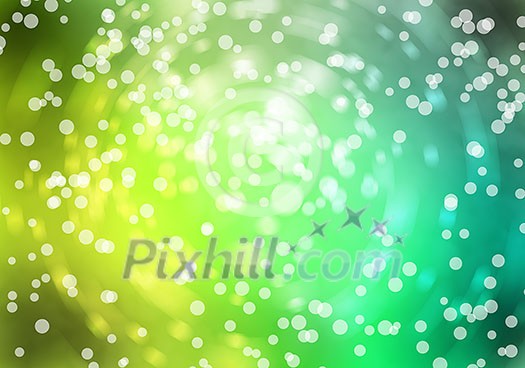 Abstract background green image with bokeh lights