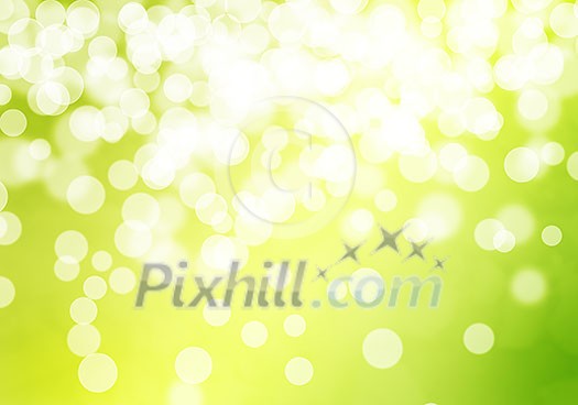 Abstract background green image with bokeh lights