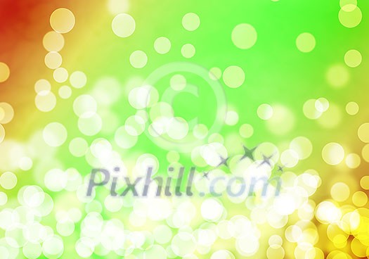 Abstract background green image with bokeh lights