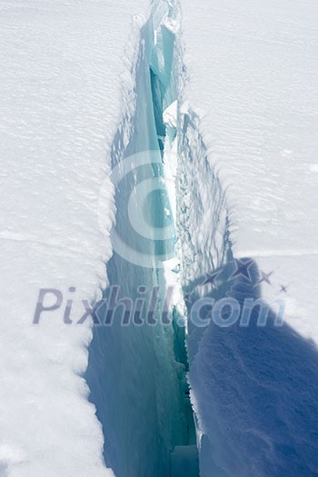Mountain landscape with snow and clear blue sky Mountain landscape with snow and clear blue sky