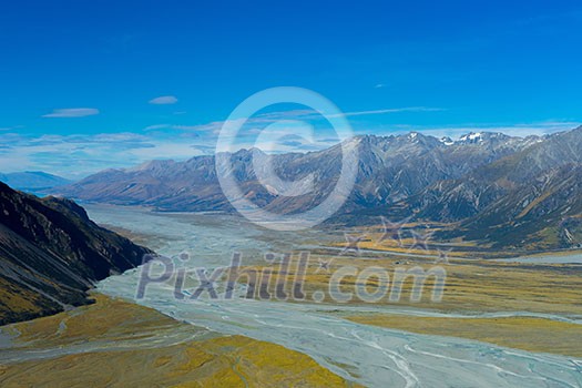 Natural landscape of stone rock with clear blue sky