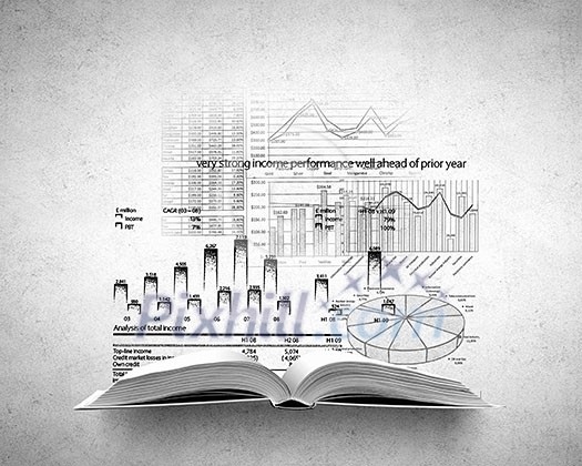 Old opened book with infograph sketches over concrete background Old opened book with infograph sketches over concrete background